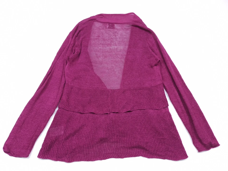 Cardigan Ouvert Pour Femmes Masai Taille L En Lin Rose En Maille Superposé - Photo 2/4