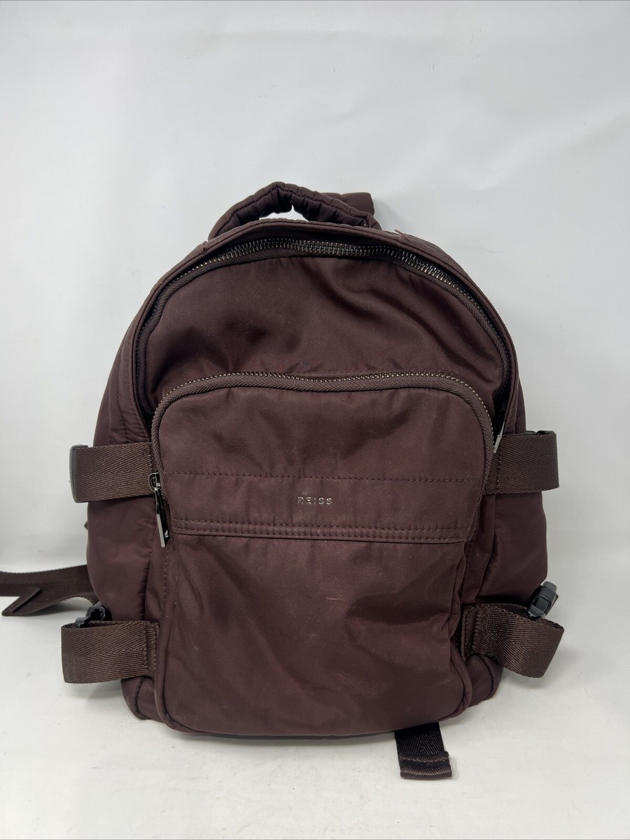 REISS Harrison Small Nylon Backpack Bag Maroon/Brown (178) | eBay