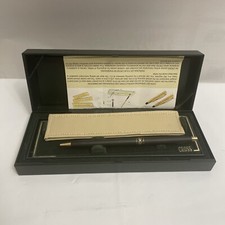 CROSS Ladies Matte Black And Gold Twist Pen With Ivory Pouch Plastic Case