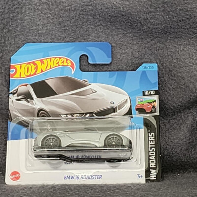 2023 HOT WHEELS ROADSTERS BMW i8 ROADSTER DIECAST SILVER CAR 156/250 SHORT CARD