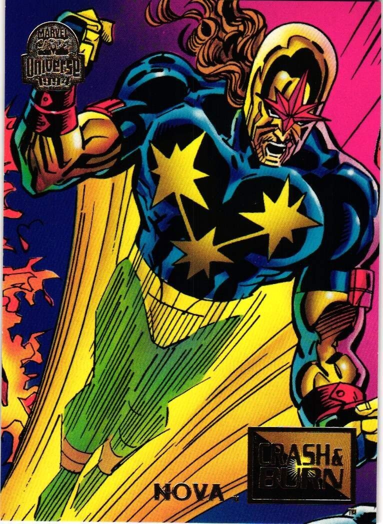NOVA CRASH AND BURN # 74 Base 1994 Marvel Universe Collectible Card