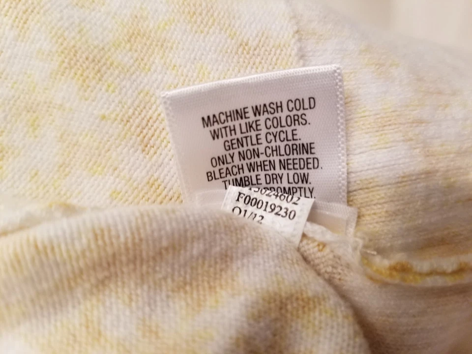 Merona Womens Cardigan Sweater Shirt Top Blouse Size XS X Small Yellow White - Image 4 of 4