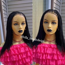 Ready To Ship braided wigs for women micro box braids wig