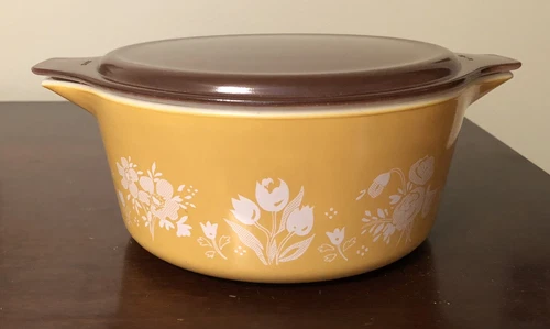 Vintage PYREX Garden Medley Promotional 475-B Casserole Dish w/ Lid 2.5 L