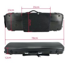 Oblong 4/4 Violin Case Box Adjustable Size Carbon Fiber Case Protect Carry Black