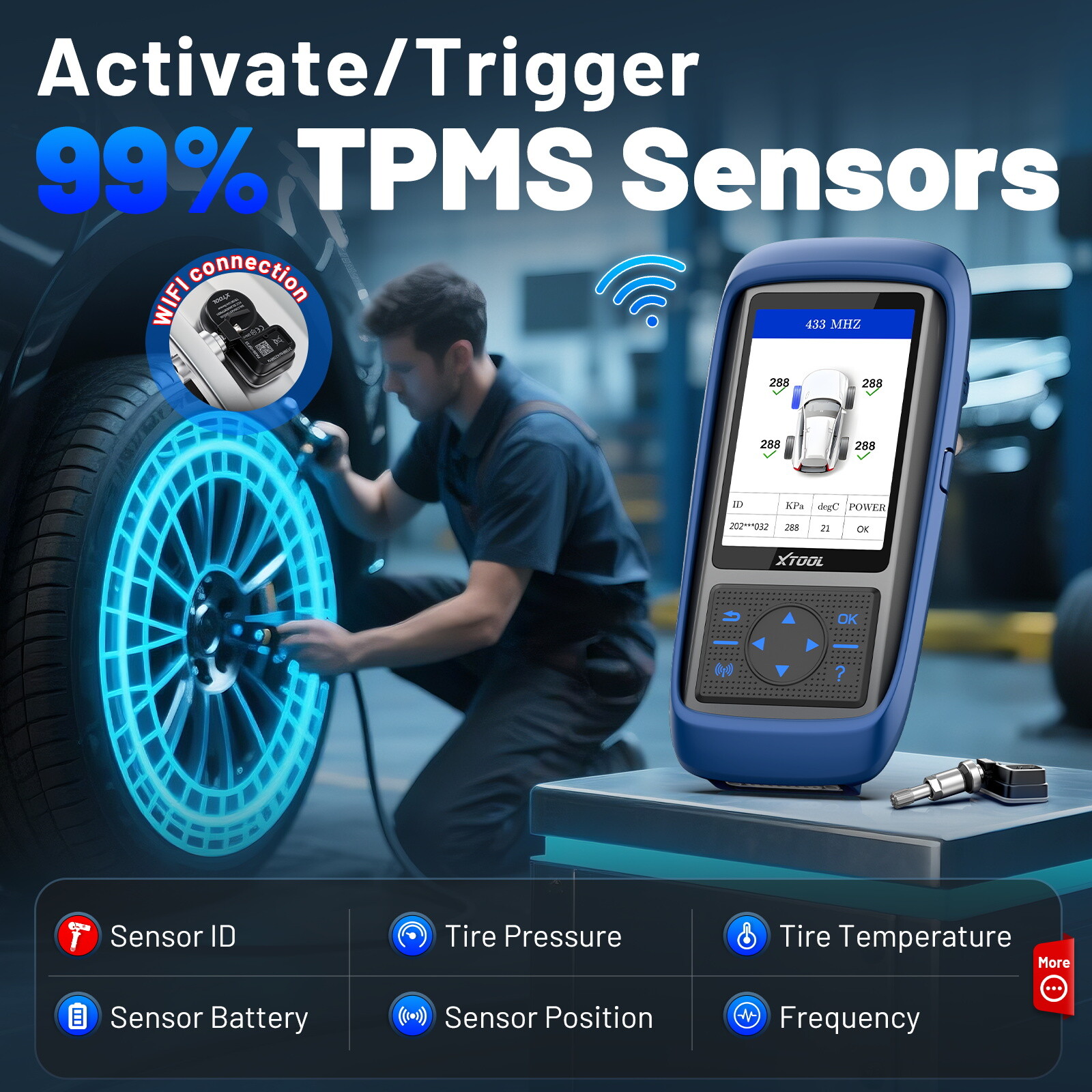 XTOOL TP150 OBD2 Scanner Diagnostic Tool TPMS Programming Relearn Activatation