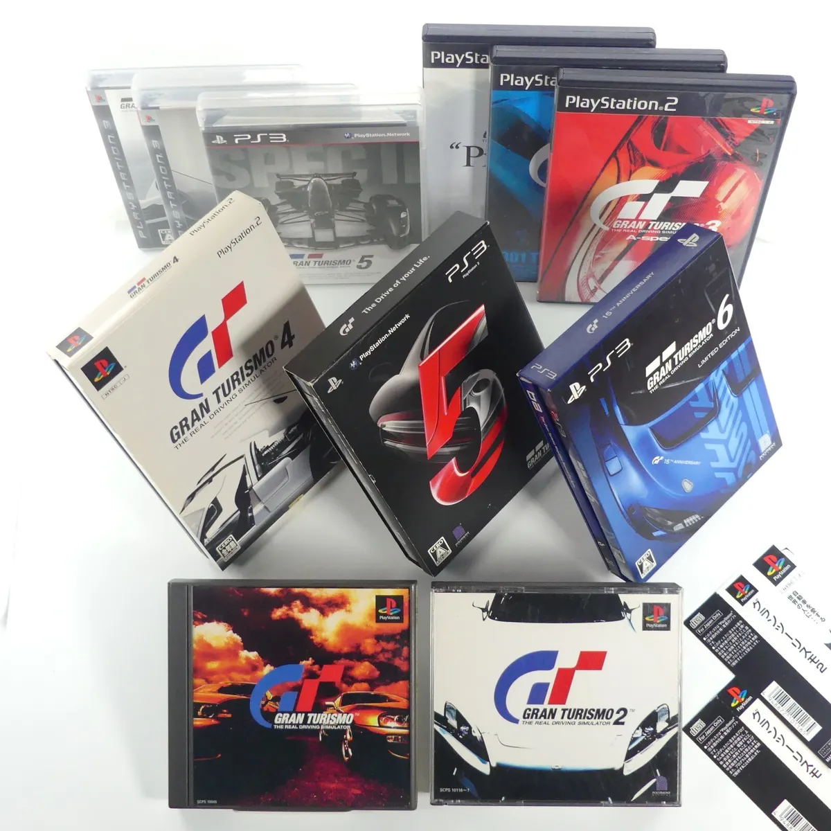 Lot 11 PS1 PS2 PS3 Gran Turismo 1 2 3 4 5 6 Set Sony PlayStation Limited  History