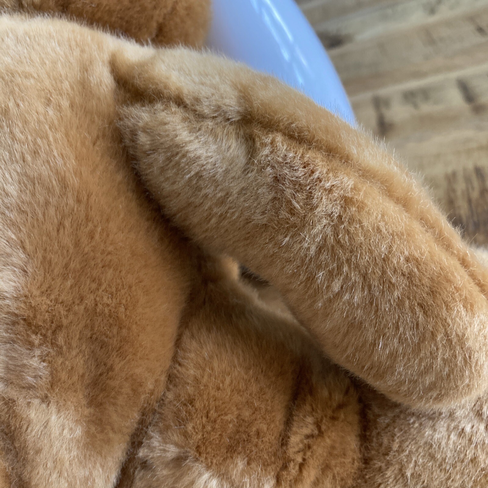 Vintage Russ Berrie 12" Zippered Brown Bear Red Bowtie Plush Stuffed Animal RARE