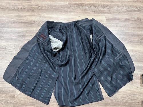 RECENT Brioni 56R / 46R Palatino Gray Microcheck Cashmere Silk Sport Coat Blazer - Picture 6 of 9