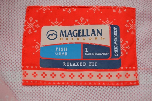 Magellan Outdoors Women's L Shirt Long Sleeves Button Front Snowflake Print Nwot - Picture 13 of 16