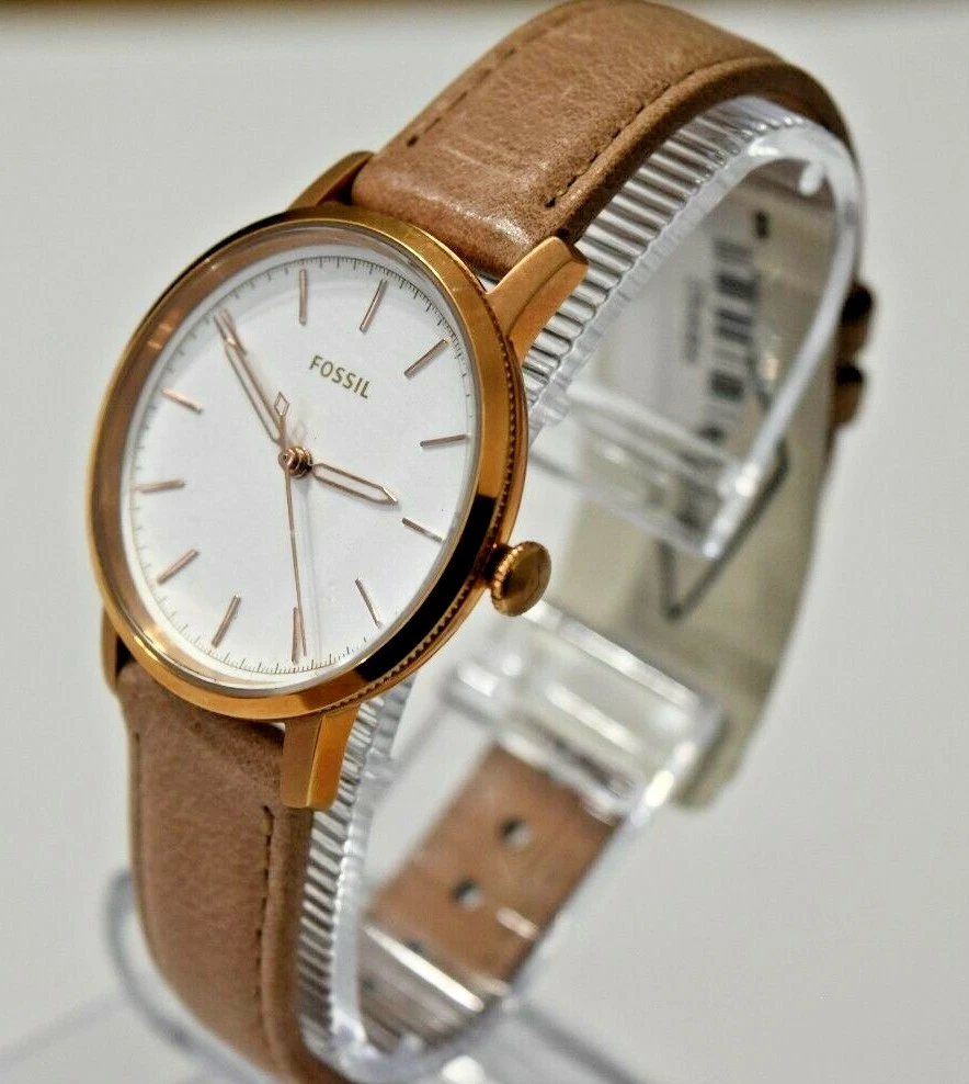 Fossil Neely Sand Leather RG SS White Dial ES4185 Watch eBay