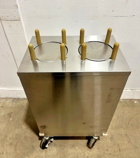 "TABLEWARE 2CP-MC-7"  7" PLATE DUAL HOLDER DISPENSER CARRIER CART ON CASTERS