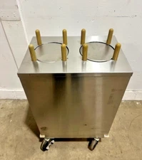 "TABLEWARE 2CP-MC-7"  7" PLATE DUAL HOLDER DISPENSER CARRIER CART ON CASTERS
