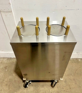 "TABLEWARE 2CP-MC-7"  7" PLATE DUAL HOLDER DISPENSER CARRIER CART ON CASTERS
