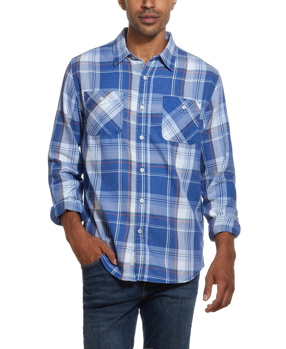 Weatherproof Vintage Men s Burnout Flannel Shirt Size Small MSRP
