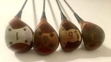 True Temper Dynamic Chamois Vintage Persimmon Wood Drivers, 1,3,4,5- 43"-44" USA