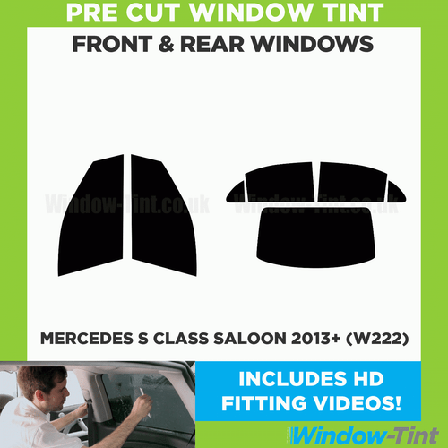 For Mercedes S Class 4-door Berlina 2013+ (W222) Full Pre Cut Window Tint Kit - Picture 1 of 9