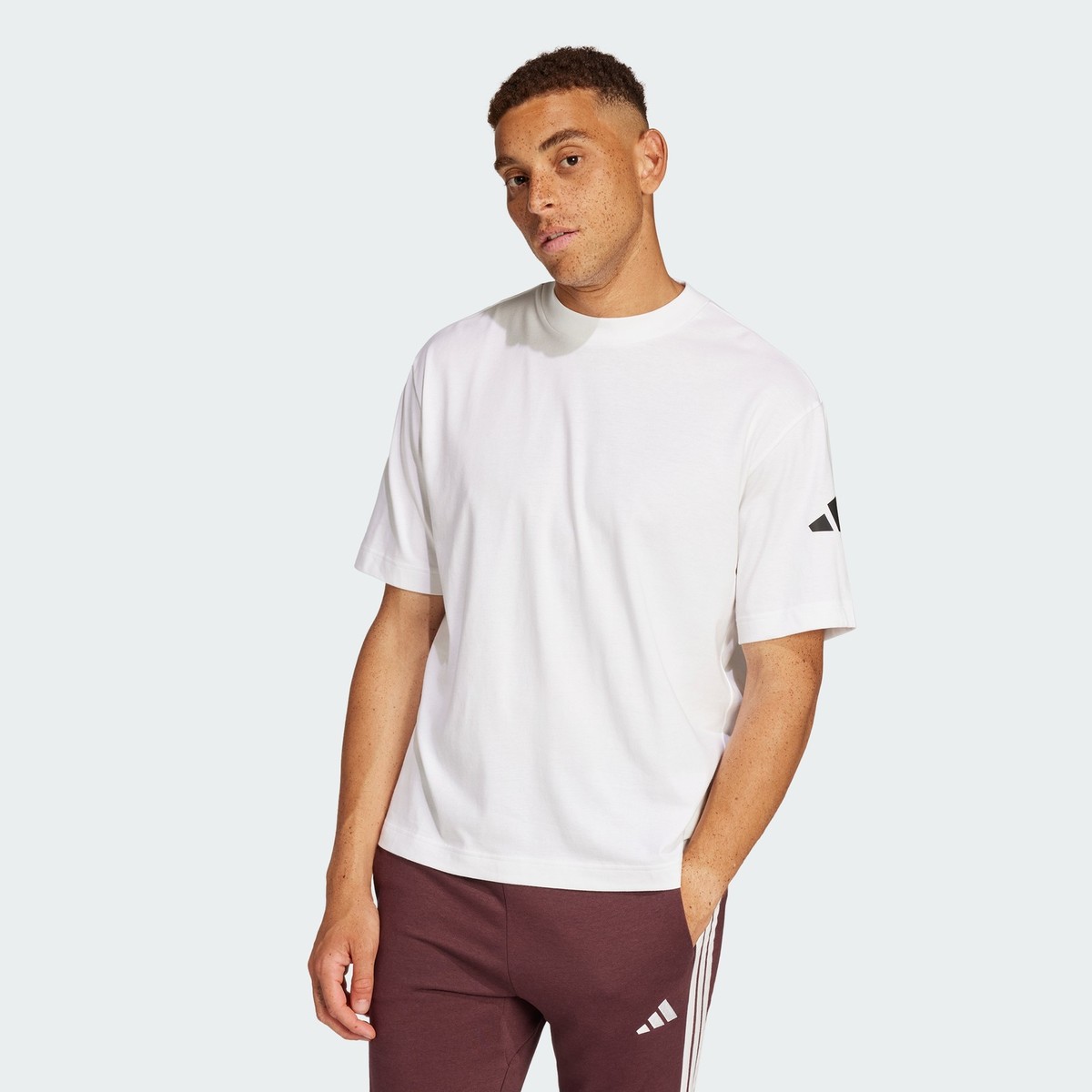 adidas men Essentials Loose Fit 3 Bar Logo Tee | eBay