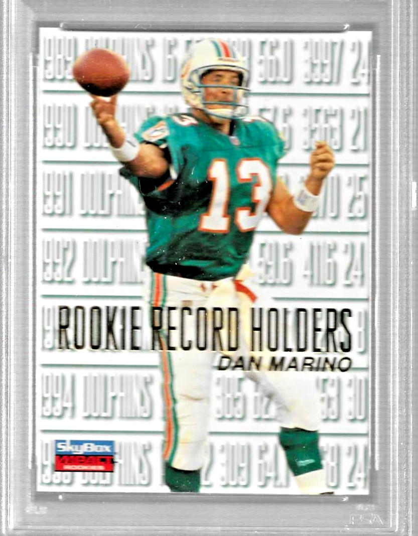 1996 SKYBOX IMPACT ROOKIES FOOTBALL #145 HOF DAN MARINO PSA 10 LOW POP DOLPHINS view 3