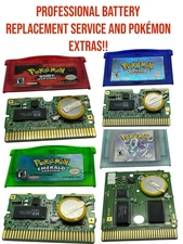 GAME SAVE BATTERY REPLACEMENT & REPAIR SERVICE Gameboy Color-GBA + Pokemon BONUS