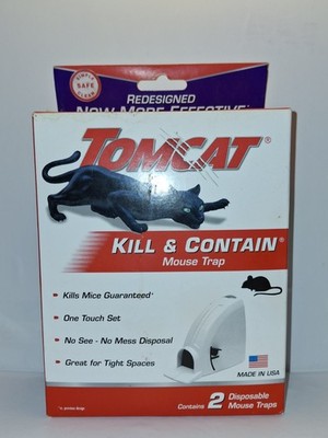 Tomcat Mouse Trap 2 Pack Kill And Contain Disposable No SEE No Mess