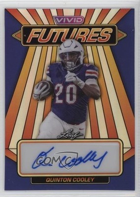 2024 Leaf Vivid Futures Navy Blue Prismatic /7 Quinton Cooley #VF-QC1 Auto 0qv1