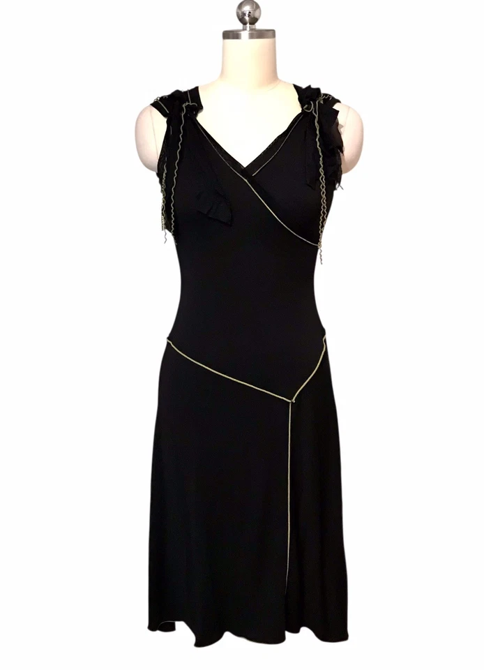 VTG 90’s Y2K Max Studio Midi Dress Whimsi Fairy Grunge Boho Women’s Sz XS - Image 2 of 4