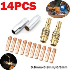 14Pack Welding Gun Accessory Kit Tips Holder Diffuser Nozzle Parts for AK15 MIG