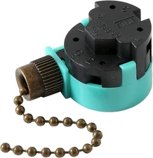 Ceiling Fan Switch ZE-268S6 3 Speed 4 Wire Bronze Zing Ear For Ceiling Light Fan
