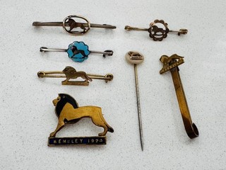 Job Lot 7 Vintage 1924 British Empire Exhibition Wembley Souvenir Brooch Pins