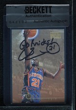 BAS 1996-97 Skybox Premium Charlie Ward #175 Seal of Authenticity Auto 3c7