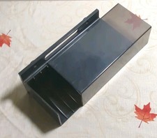Black Arcylic Cassette Holder / Wall Mountable / Closes / 12 Cassette Capacity
