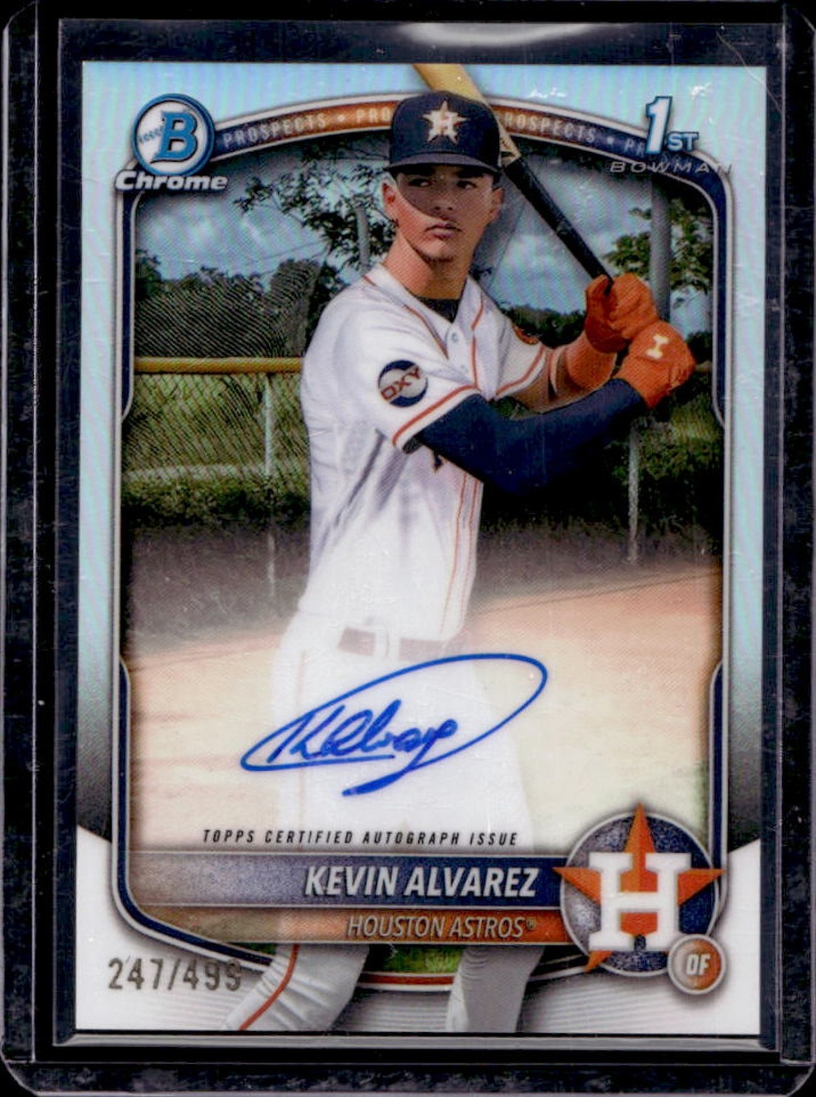 2025 Bowman Chrome Kevin Alvarez Auto Refractor 1st #247/499 Astros