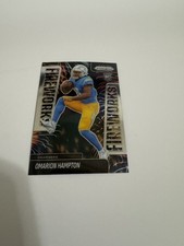 2025 Panini Prizm Fireworks No. 17 Omarion Hampton RC Chargers