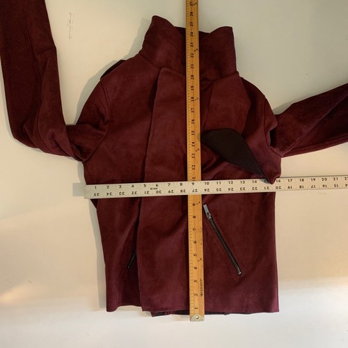Kut From The Kloth Jacket Womens M Medium Rasin Jacee Faux Suede Open Front - Picture 9 of 12