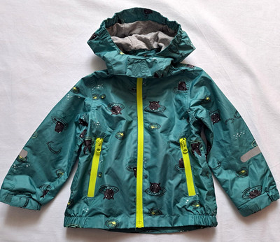 IMPIDIMPI Baby Jungen Regen Jacke Gr.86/92 Polyester 100% Futter grün Muster NEU