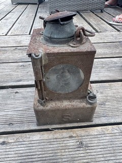 vintage railway signal lantern