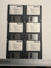 Microsoft Windows 3.1 Complete 6-Disk Set - 3.5" High Density 1.44MB Vintage
