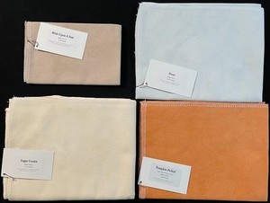 4x XStitch FABRIC: COLOUR & COTTON Pumpkin+Wish+more 14,16ct Zweigart Aida-WA66