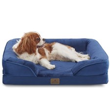 Orthopedic Dog Bed, Waterproof Dog Sofa Bed 28.0"L x 23.0"W x 6.5"Th Navy Blue