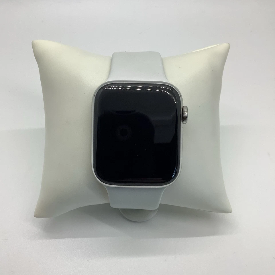 Apple Watch Series 4 / 44mm Stainless Steel and Ceramic Case with White Band - Image 3 of 4