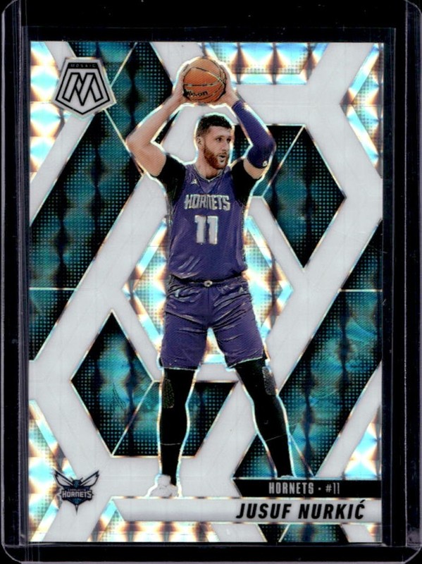 2024-25 Panini Mosaic Jusuf Nurkic Choice White Mosaic #/35 Hornets