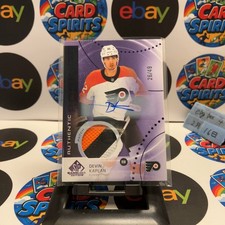 2025-26 UDC SP Game Used Devin Kaplan 26/49 Philadelphia Flyers Patch Auto Card