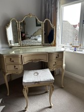 Dressing Table Upholster Stool and Mirror