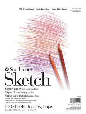 Strathmore Skizzenpapier Block 9 Zoll x 12 Zoll - 100 Blatt - P255091