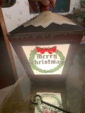 Vintage 1950s Poloron Holiday Coach Lantern Christmas Light with Original Box
