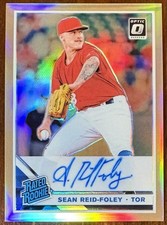 SEAN REID-FOLEY RC On Card Auto Silver Rated Rookie 2019 Optic RRS-SF Blue Jays