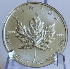2011 Canada Silver Maple Leaf 1 oz .9999 BU • RCM Tube Fresh Bullion Q83