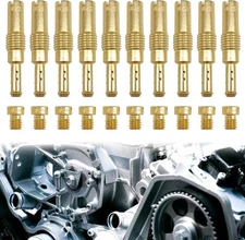 20Pcs Carburetor Jet Kit With Container, Include 10 Pieces Main... 