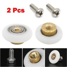 Stainless Steel Screw Shower Door Rollers for Easy To Glide & Clean Set Of 2